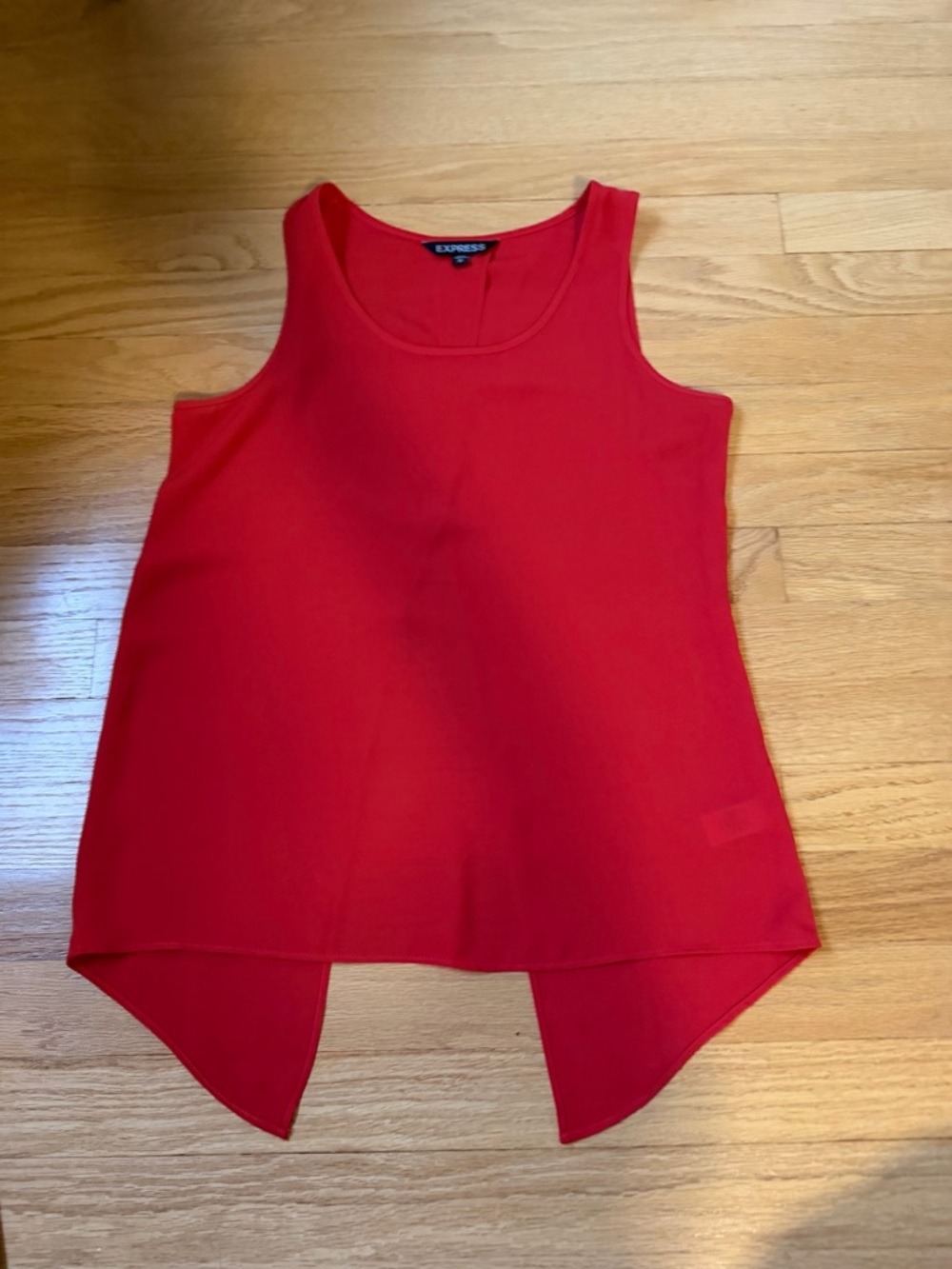 Express Women’s Red Asymmetric Hem Tank Top